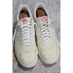 Nike Men's Air‎ Force 1 Crater "Move To Zero" White-Orange DH2521-100 Size 12